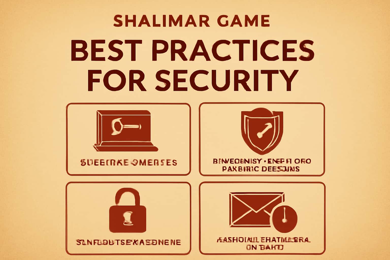 A visually impactful scene representing security practices for Shalimar Game.