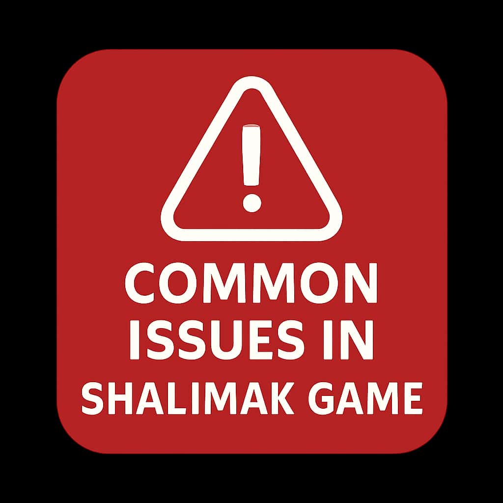 A professional badge representing common issues in Shalimar Game.