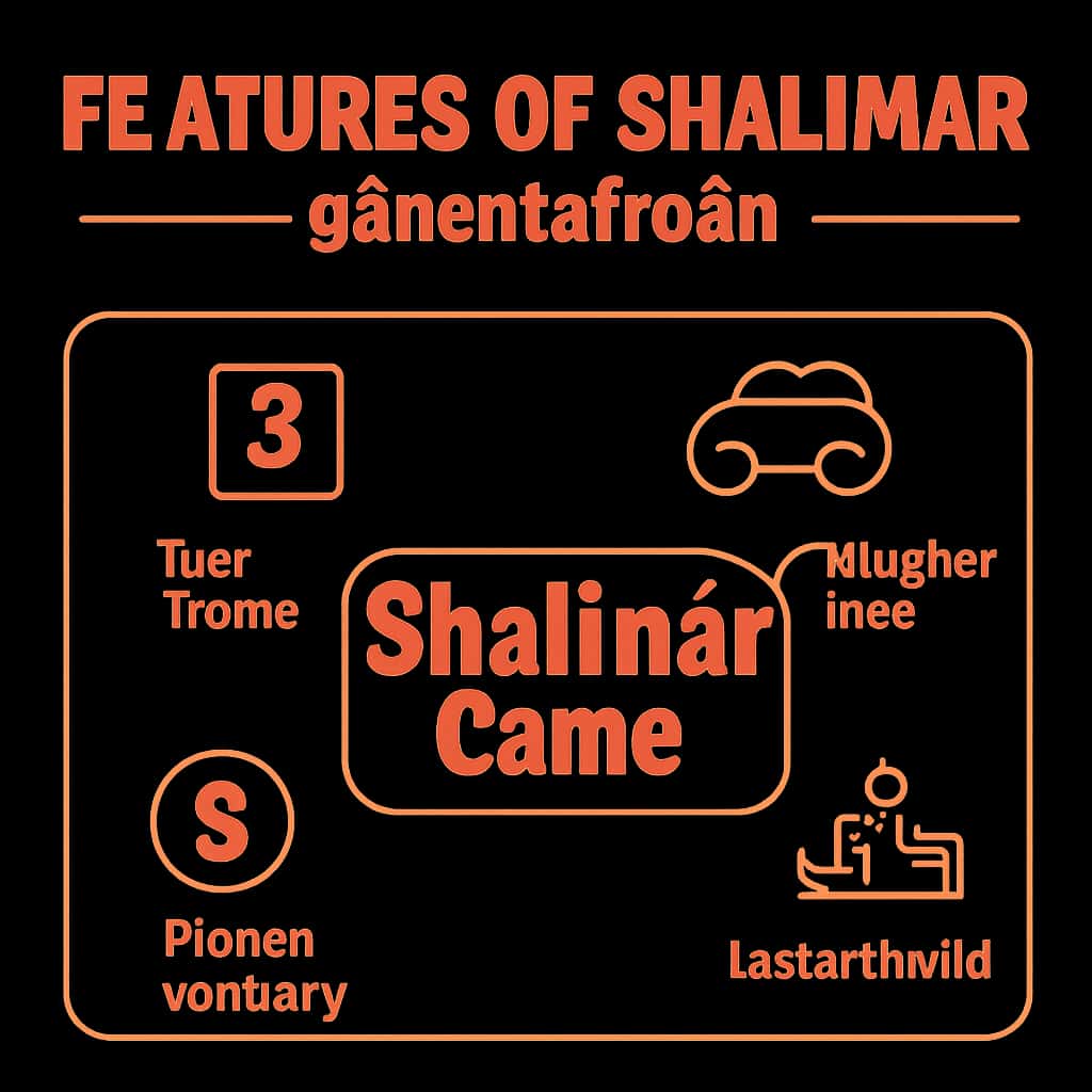 An illustration depicting the features of Shalimar Game Platform.