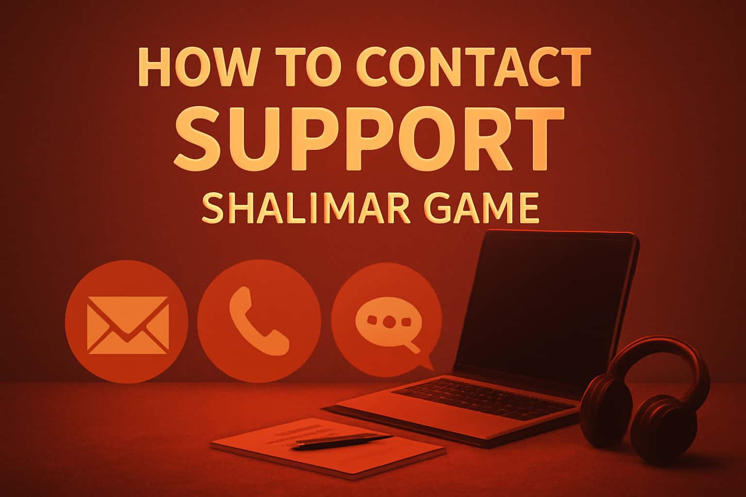 Informational scene about Shalimar Game contact support.