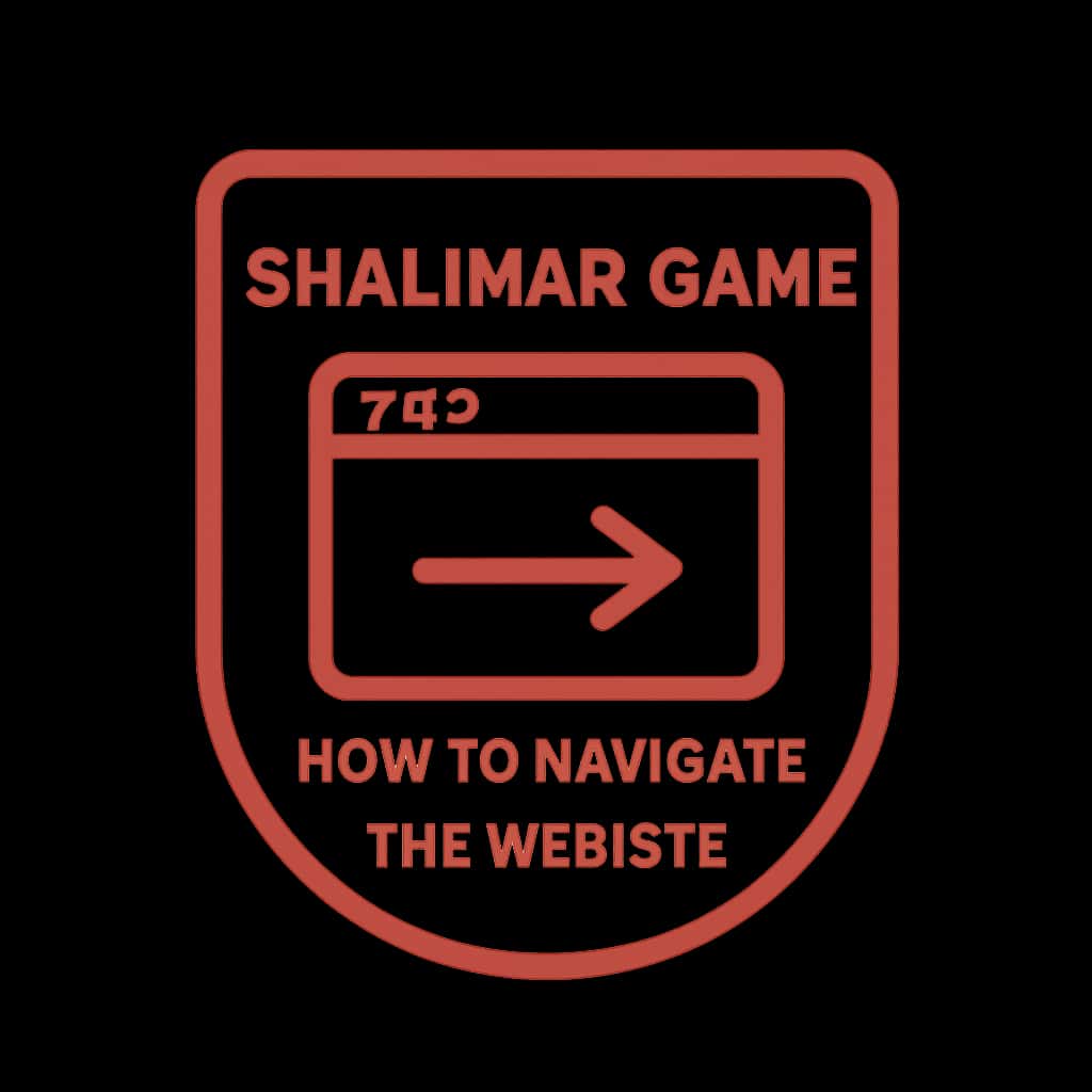 A badge representing guidance on navigating the Shalimar Game website.