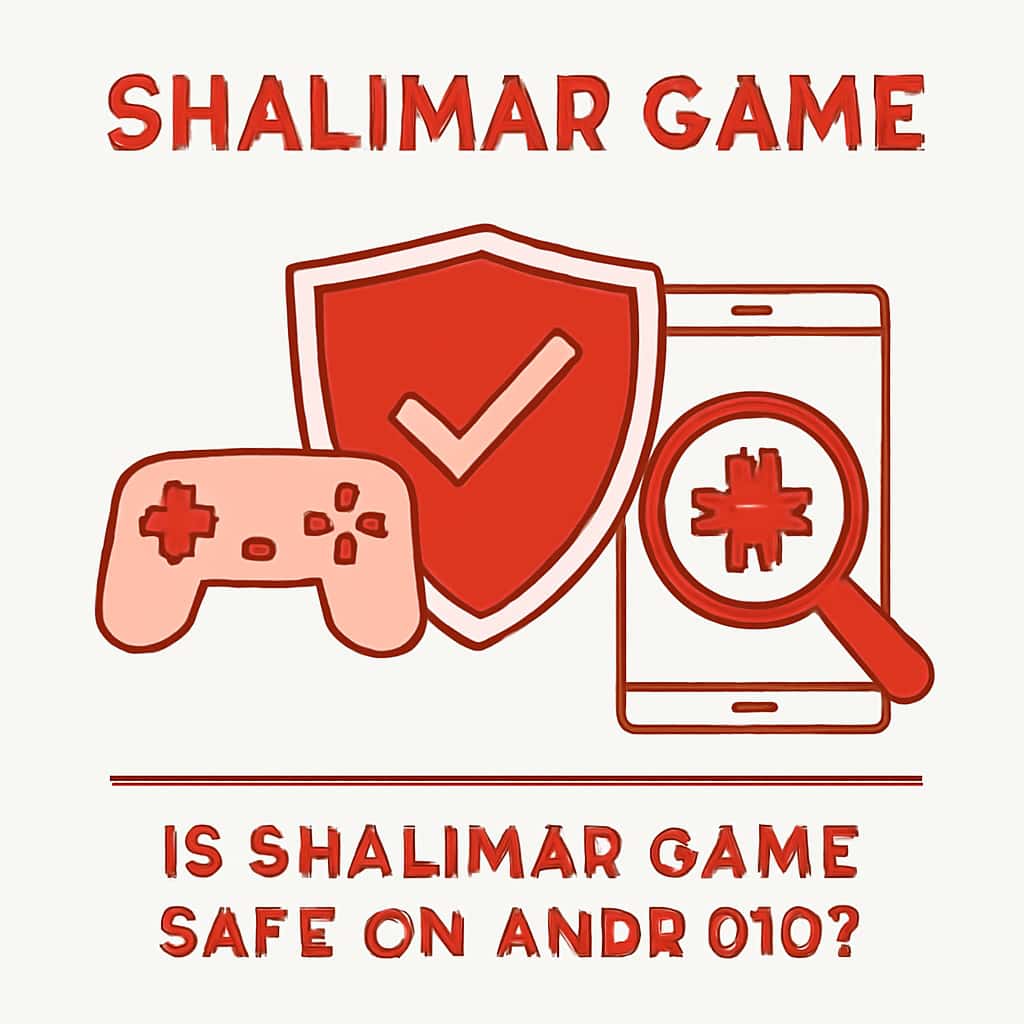 An educational diagram explaining Shalimar Game safety on Android devices.