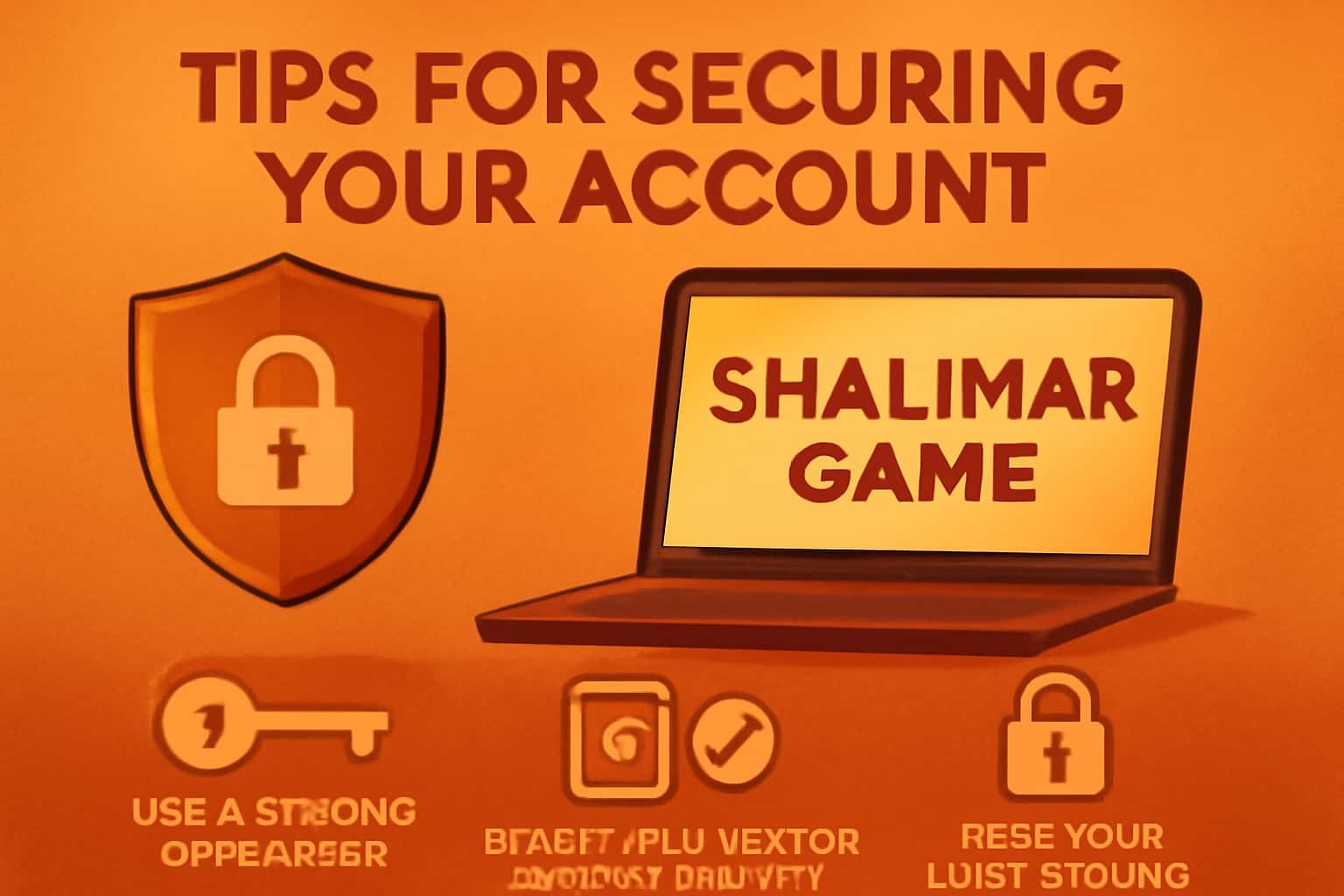 Illustration highlighting tips for securing your Shalimar Game account.