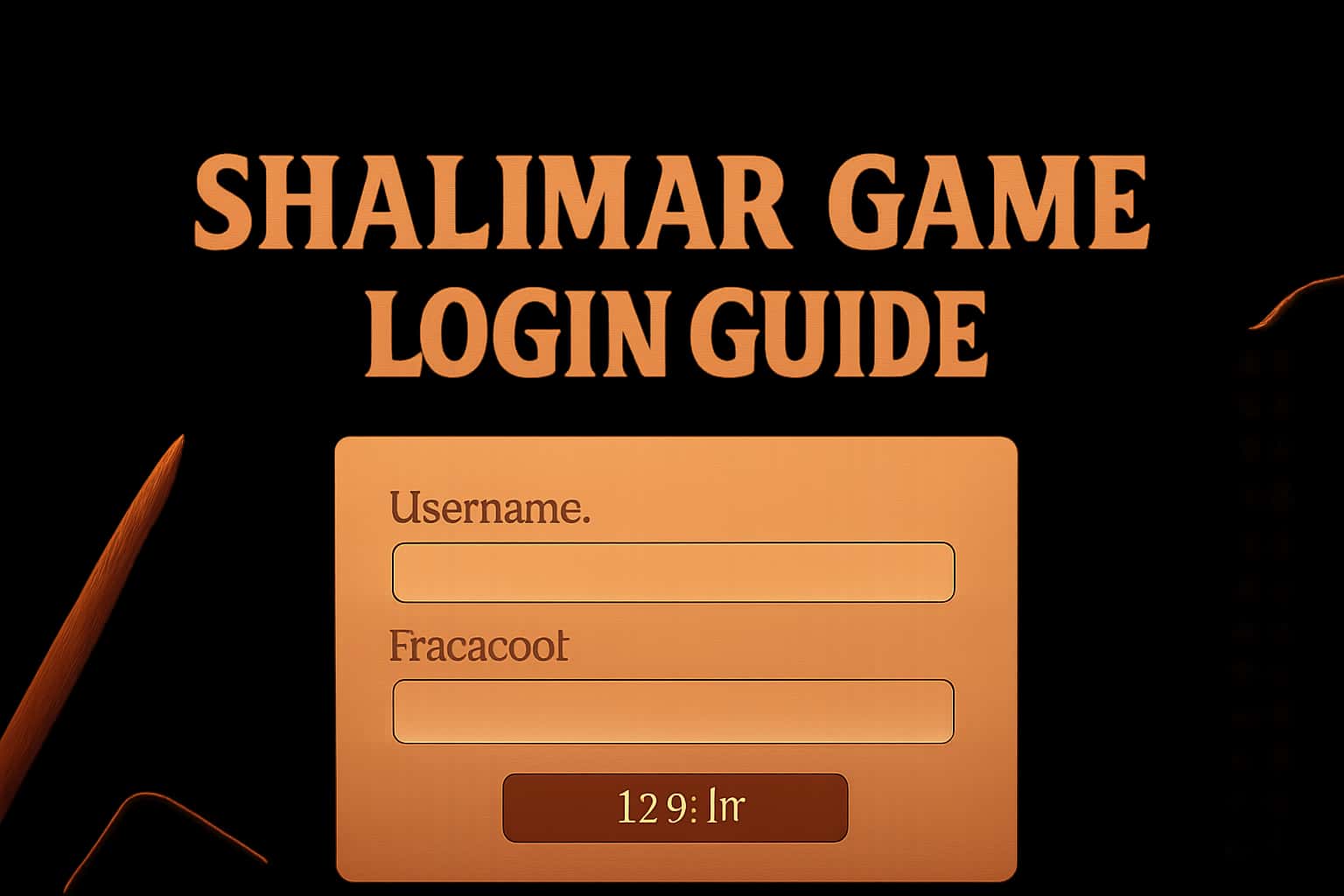 An informative visual representation of the Shalimar Game Login Guide.