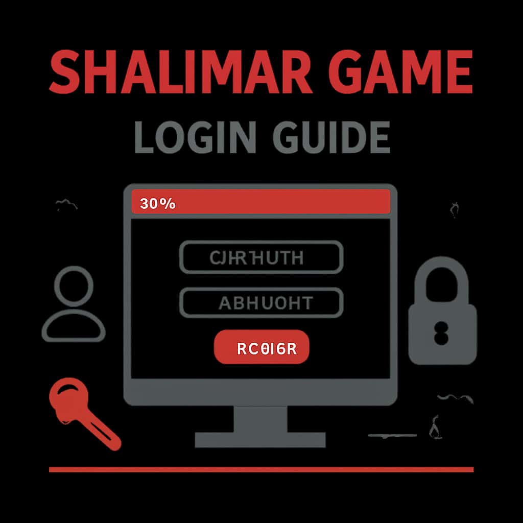 Illustration outlining key points of the Shalimar Game Login Guide.