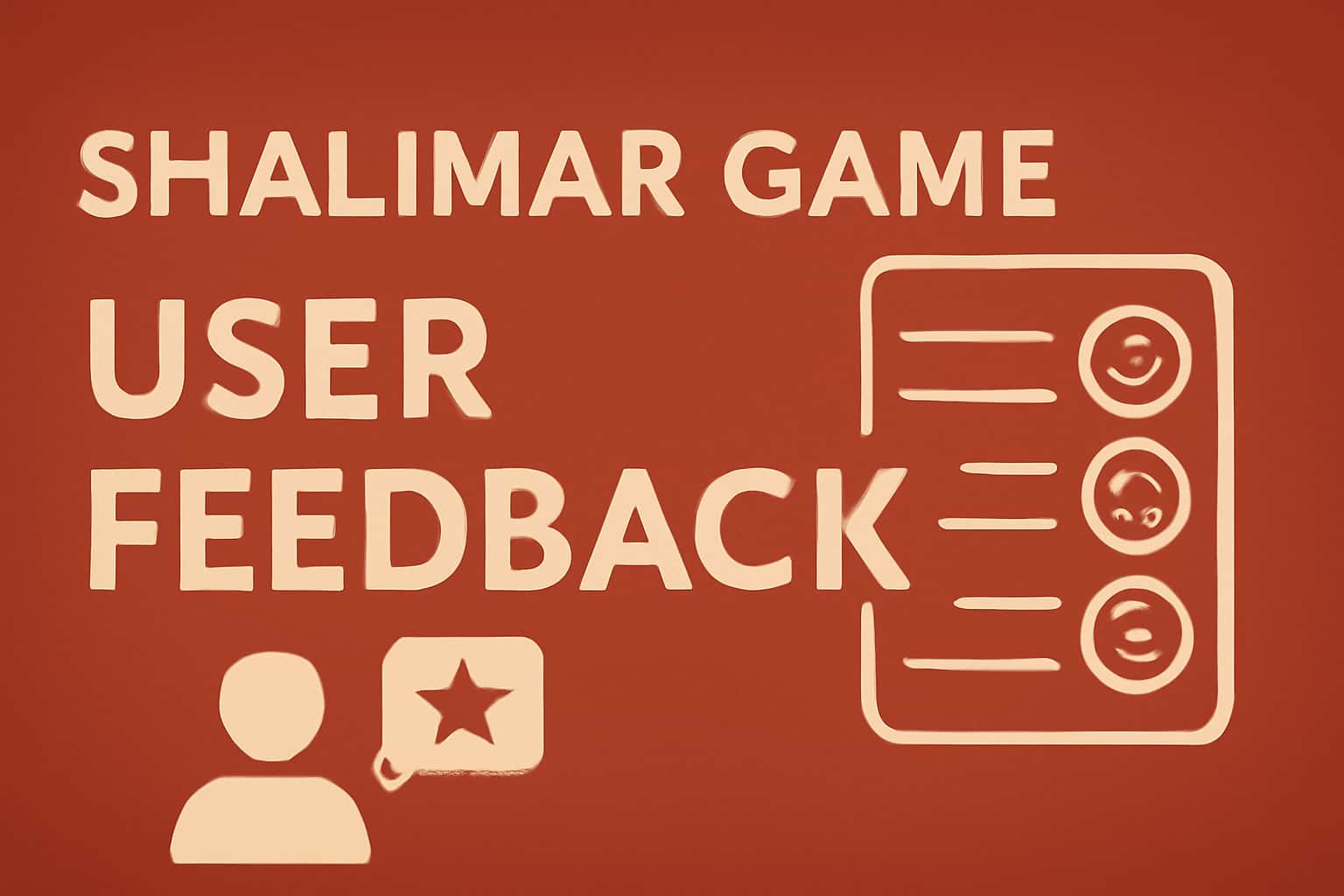 An illustration showcasing the concept of user feedback for Shalimar Game in a professional setting.